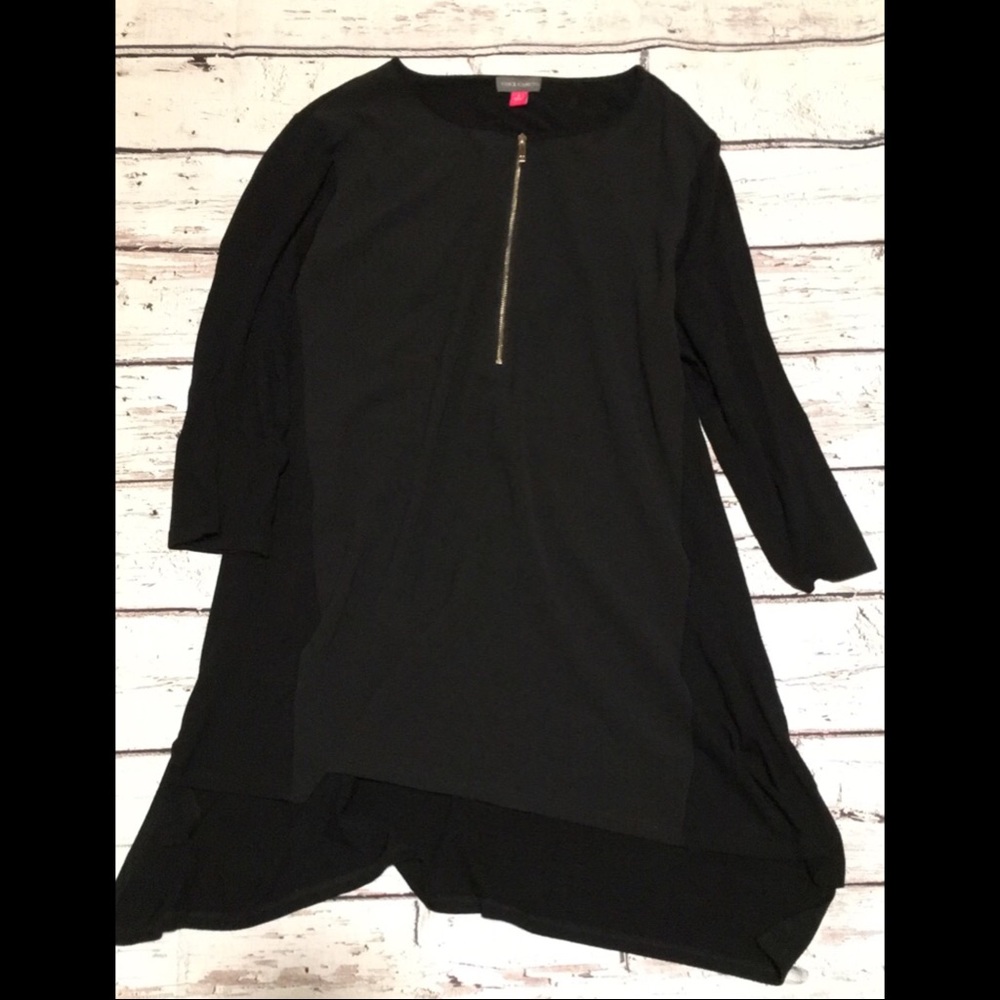 Light Weight 3/4 Sleeve Blouse with Zipper